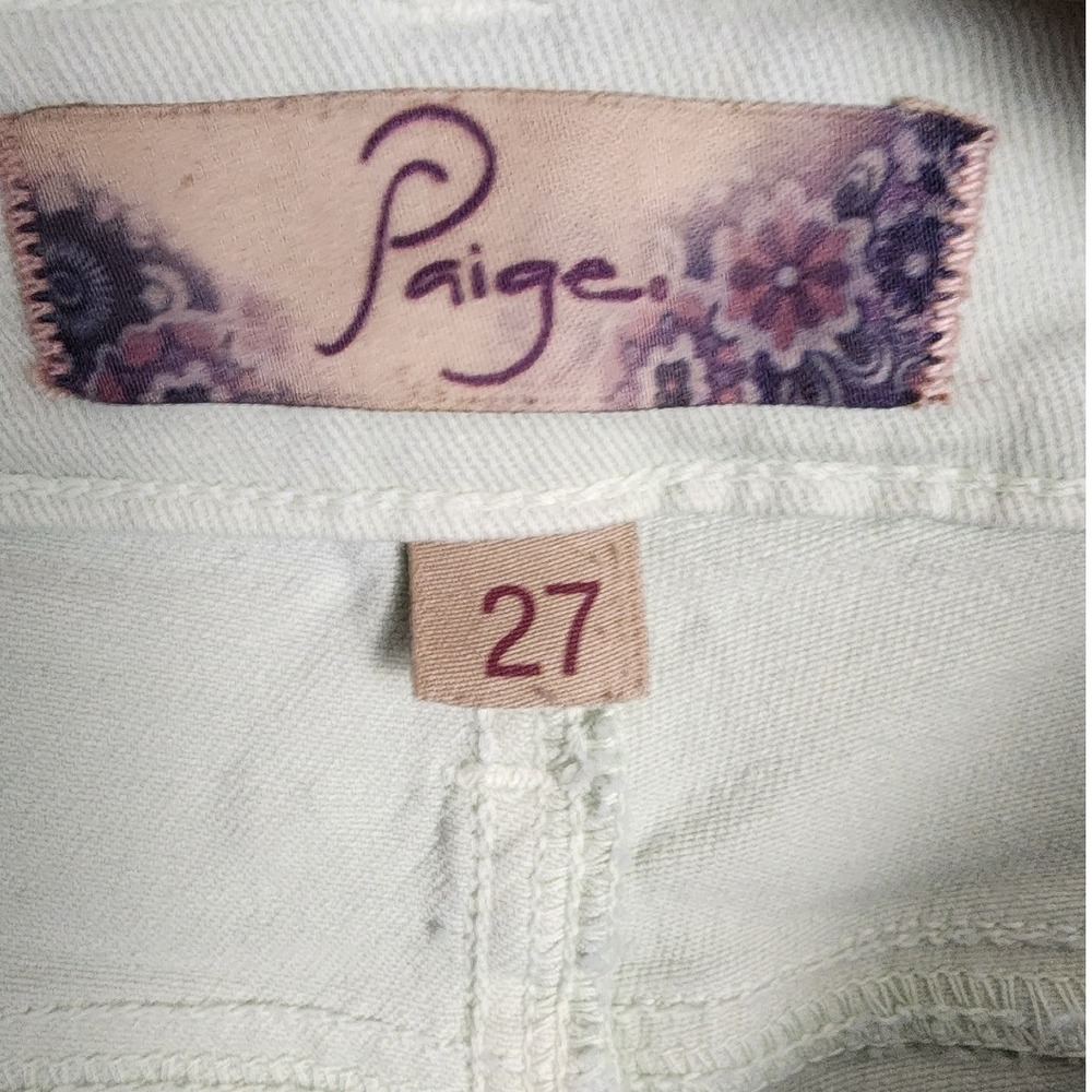 Paige Roxie Capri Womens Jeans Size 27 Pastel Green Denim Pants - Picture 8 of 11